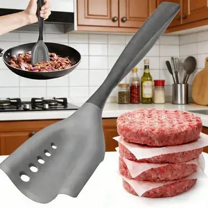 Wave-Shaped Mincing Spatula Meat Chopper, Heat Resistant Non-Stick Hamburger Grinder, Easy Chop & Mix Tool for Ground Beef Turkey, Multi-Functional Potato Masher Kitchen Gadget