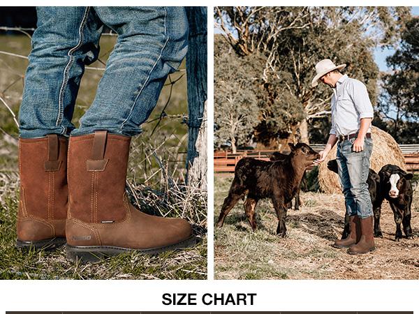 HISEA NINGO Men's Steel Toe & Soft Toe Work Boots 100% Waterproof Pull-On Wellington Style Oil & Slip Resistant EH Safety Boots for Construction Farming Worker Closed Steel Toe Shoes Footwear