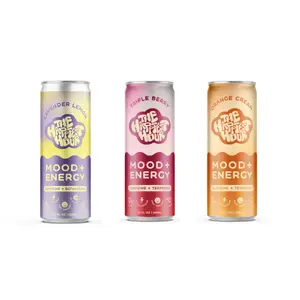 Mood + Energy 12oz Cans – Zero Sugar Carbonated Energy Drink with Caffeine & Terpenes – Triple Berry, Orange Cream & Lavender Lemon