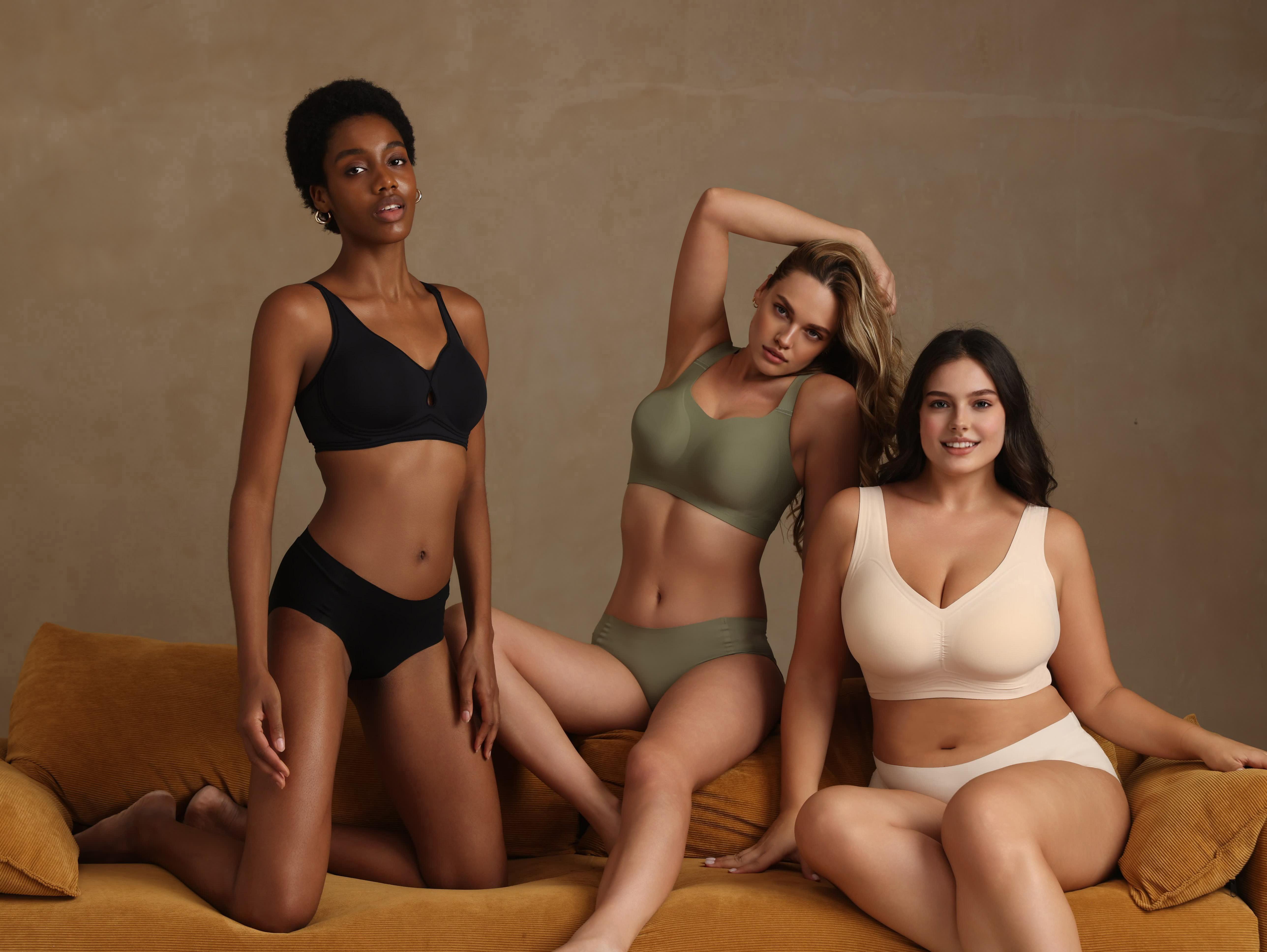 VRCOMFY Jelly Wireless Women Comfortable Push Up Bras Wireless Seamless Full Coverage Bra Buttery Soft Everyday Tshirt Bra