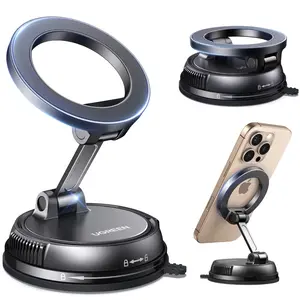 UGREEN Vacuum Magnetic Car Phone Holder,Car Phone Mount, 360° Adjustable for MagSafe Car Holder Foldable Suction Phone Mount for Car, for Garmin GPS/Mirror/Smooth Surface, for iPhone 17 16 Pro Max 15, and Android, TikTokShopHolidayHaul