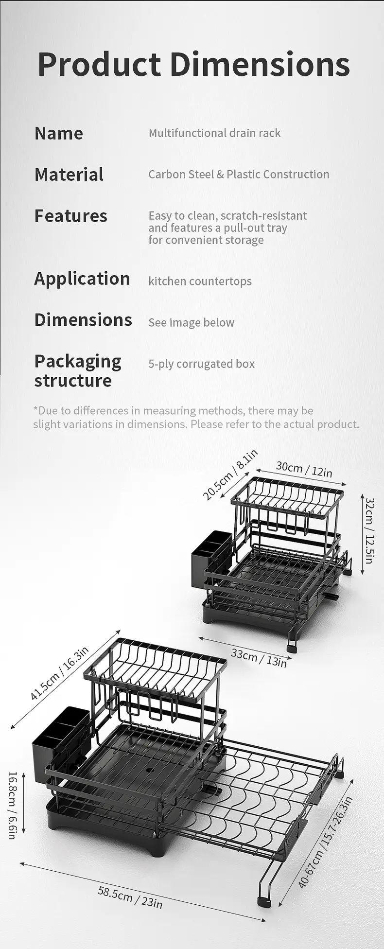 Seashark Foldable Over-Sink Countertop Dish Rack - Pull-Out 2-Tier Dish Drainer with Removable Utensil Holder, Adjustable Organiser, 360° Sink Drain for Small Kitchens, Home Goods, Apartment Stuff, Small Room Organization Products