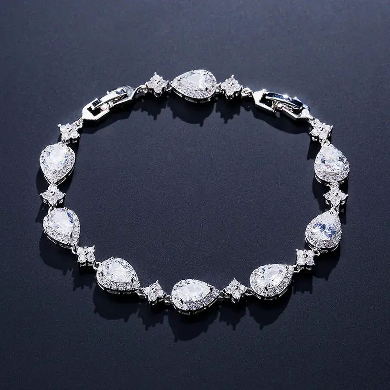 Moissanite Classic Geometric Water Drop Bracelet  ZAKOL