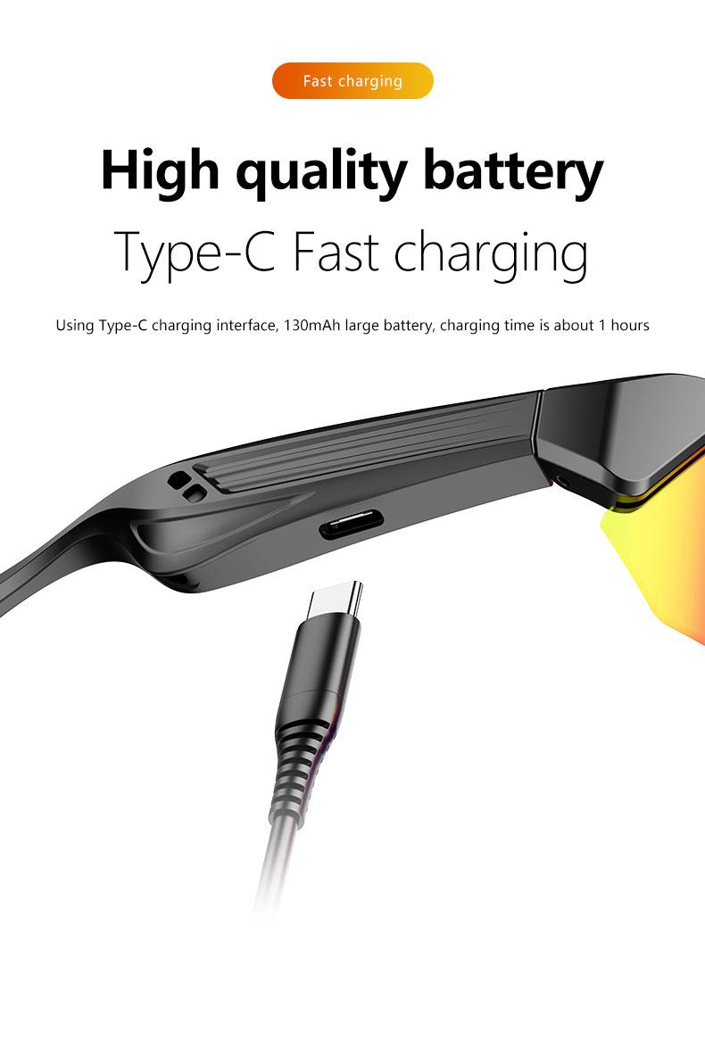 Smart Bluetooth Sunglasses with Built-in Speakers, Wireless Music & Hands-Free Calls, Type-C Charging Audio Glasses for Driving, Cycling, Running & Outdoor Sports Smart Bluetooth Sunglasses with Built-in Speakers, Wireless Music & Hands-Free Calls, Type-C Charging Audio Glasses for Driving, Cycling, Running & Outdoor Sports