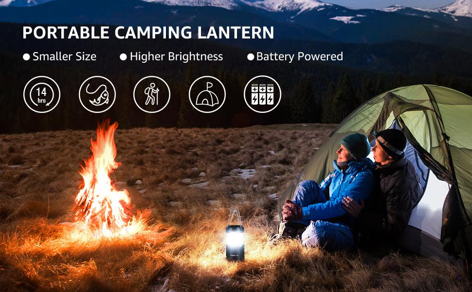 Lepro LED Camping Lanterns Battery Powered, Collapsible, IPX4 Water Resistant, Outdoor Portable Lights for Emergency, Hurricane, Storms and Outages camping  lamp