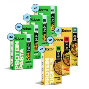 Kaizen Food Company Ultimate Value Pack Cheese Flavor - Includes 2 Low Carb Pasta & 2 Low Carb Rice - Free Mac & Cheese & Recipe eBook - Healthy Meal Options