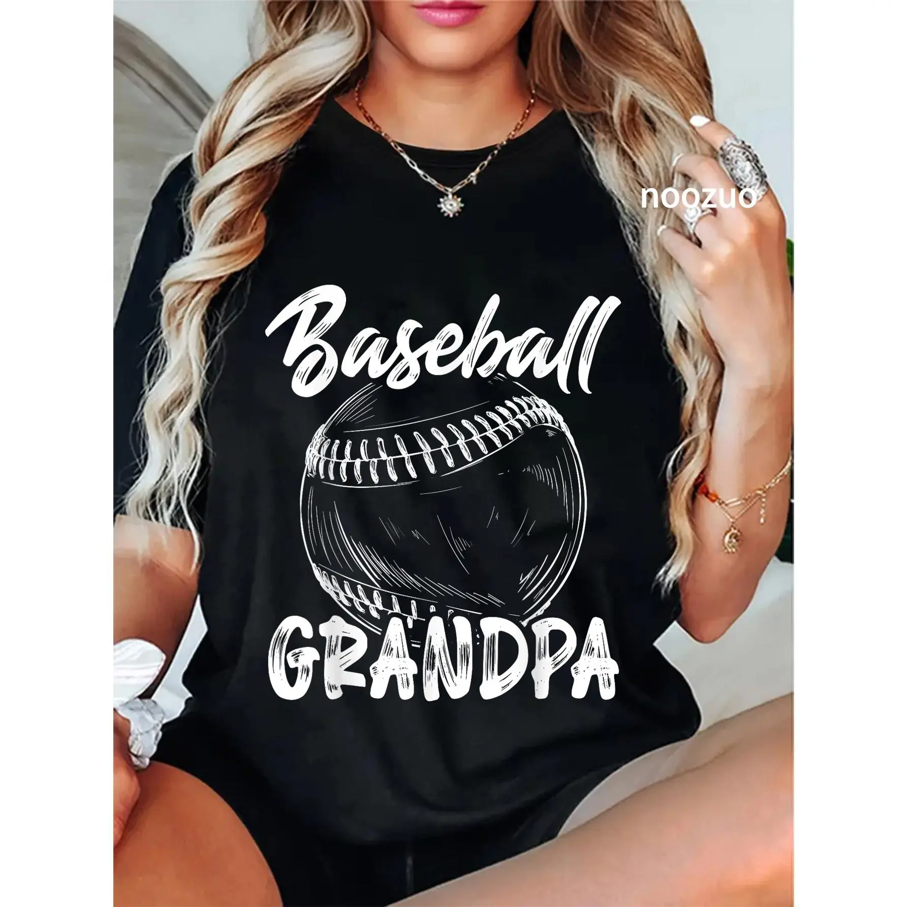 100% Cotton Baseball Grandpa For Men Family Matching Players Team T-Shirt