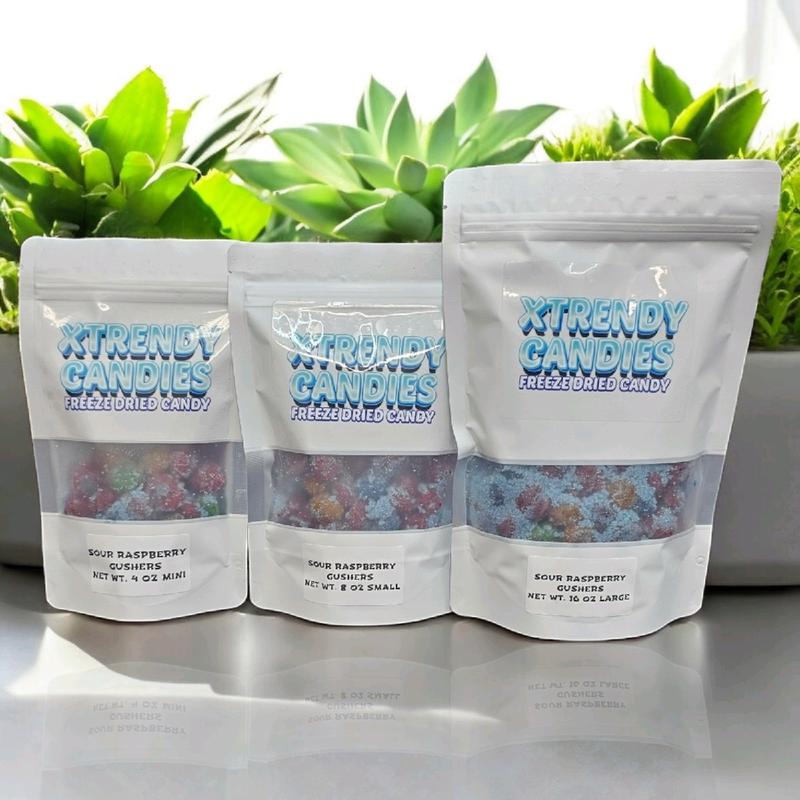 Xtrendy Candies Best Sour Raspberry Gushers - Trending Snack on Tiktok - Candy