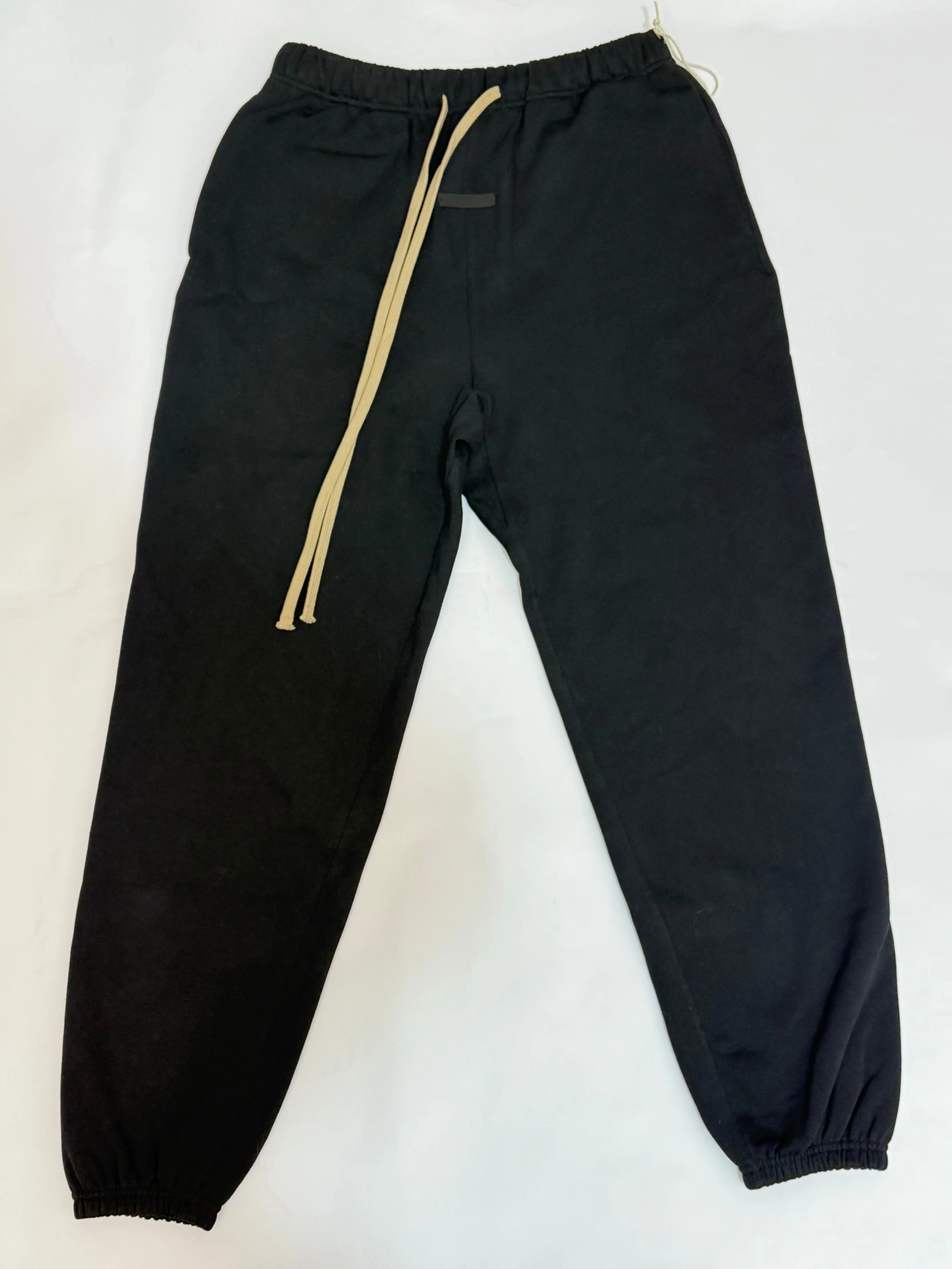 2024 Men's Premium Cotton/Poly Fleece Sweatpants - Black, Tapered, Warm, Minimalist, Plain, Loose, Aesthetic Unisex Menswear Bottoms for Casual Wear, All Seasons, Pair with Chunky Sneakers