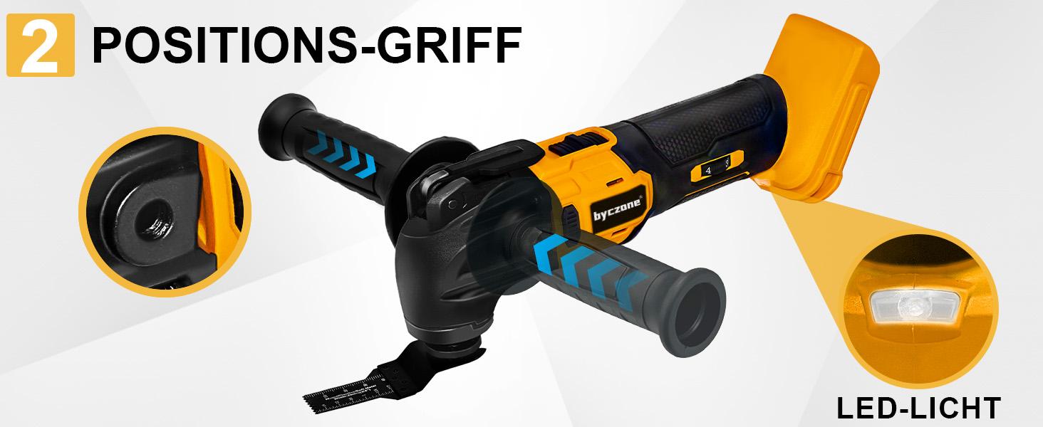 Oscillating Multi Tools for Dewalt 20V Battery, Multi-Use Cutting and Sanding Tool, 4°Oscillation Angle, 6 Variable Speeds, Quick-fit Blade Design with 22pcs Accessories for Cutting, Sanding, Scraping