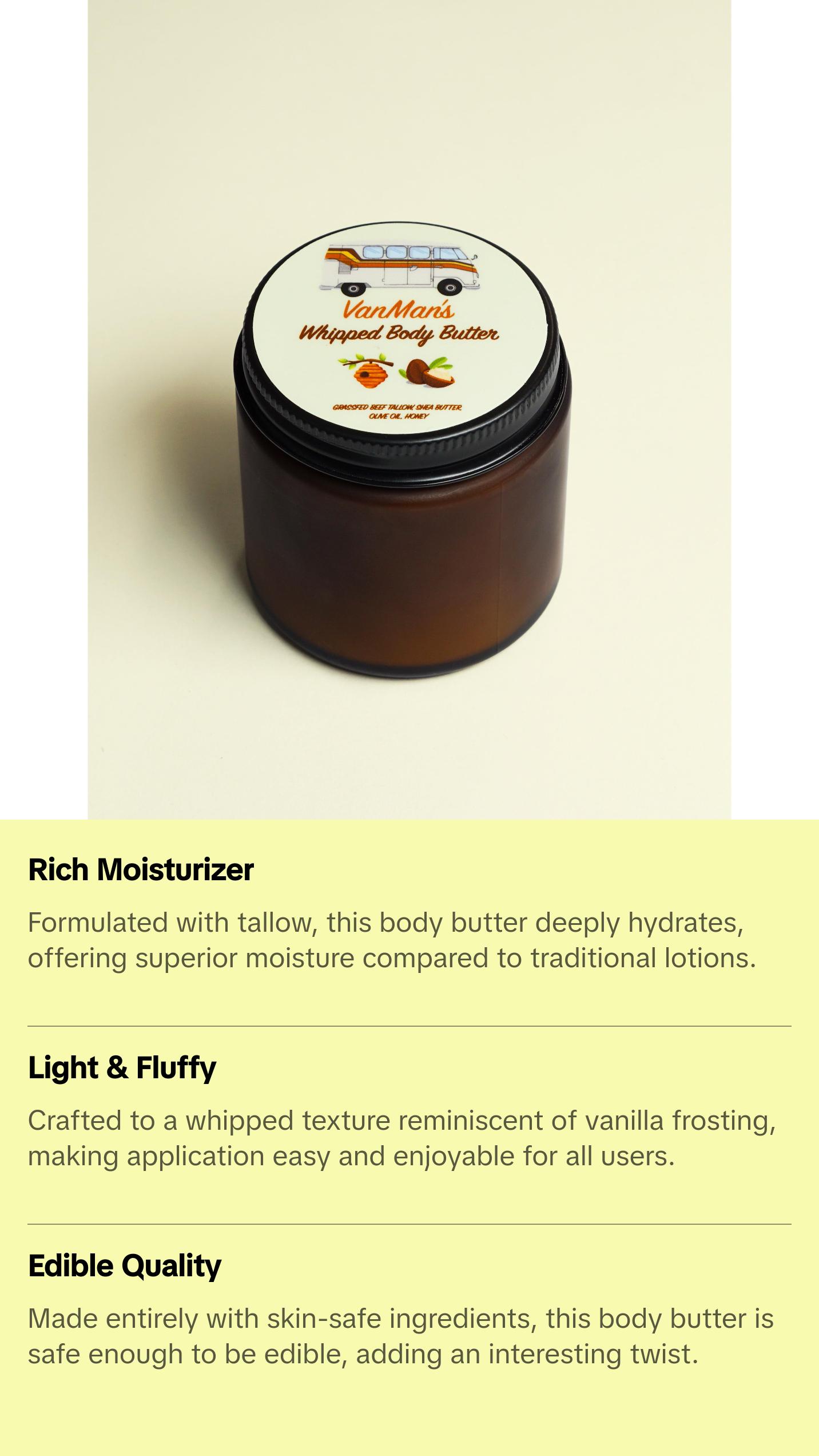 *New* VanMan's Whipped Body Butter - 4 oz