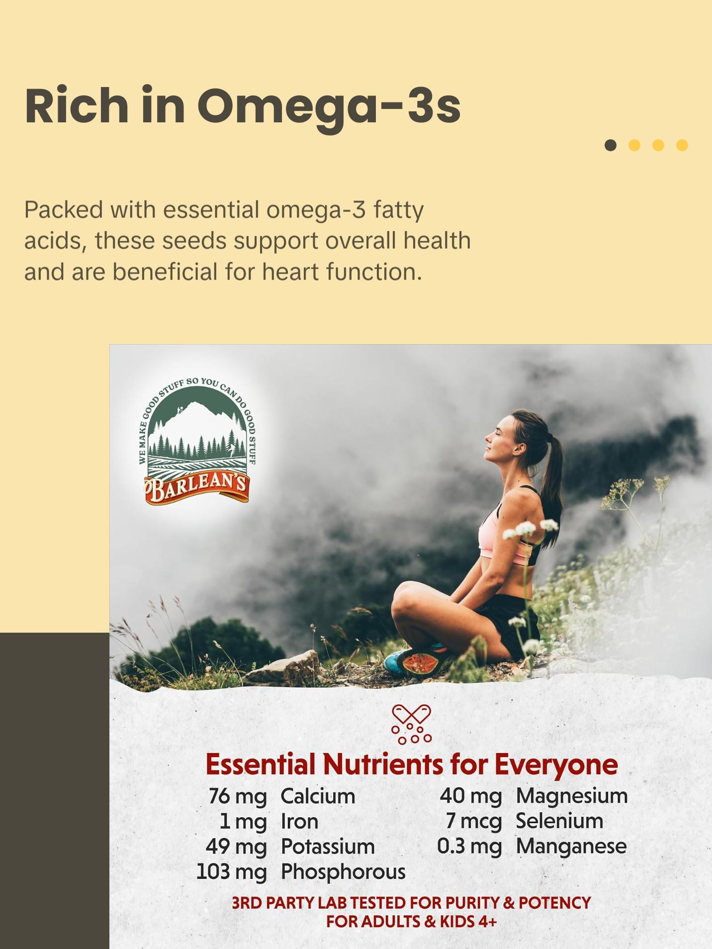 Barlean's Organic - Chia Seed - Ancient superfood & super antioxidant Vegan Fiber