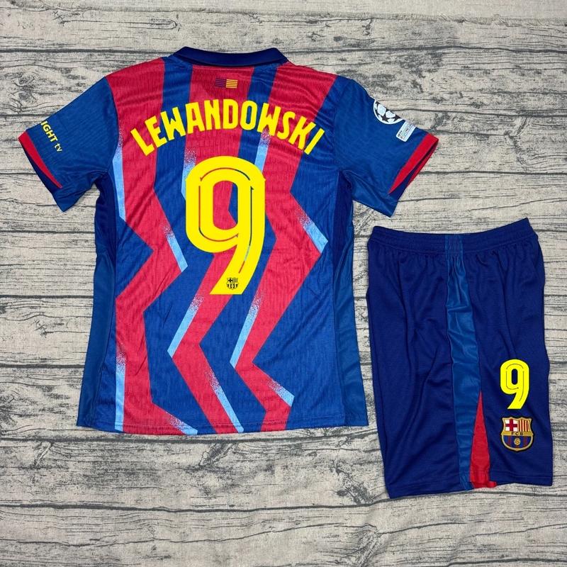 Barcelona football kit for the 2025/2026 season – Made from high-quality polyester fabric, meeting professional match standards.