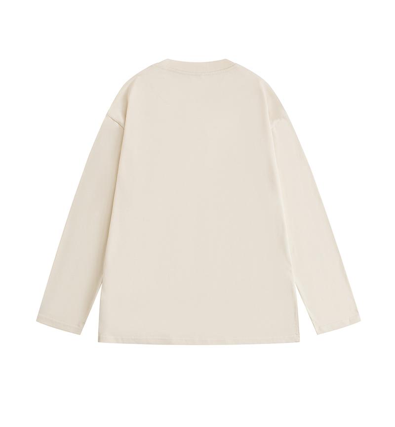 Men's Knit Long Sleeve Crew Neck Thermal Shirts for Daily Wear Soft Thermal Long Sleeve Tops in Assorted Colors Pyjama Tops Menswear Socks Beige Casual Crewneck