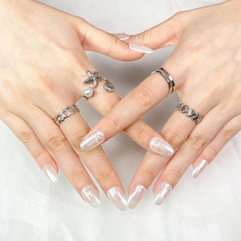 Reusable Press-On Nails Glossy Gel Finish Short Coffin Almond Easy Apply Remove Strong Hold Nail Kit for DIY Home Manicure with Nail File Glue and Storage Box Reusable Press-On Nails Glossy Gel Finish Short Coffin Almond Easy Apply Remove Strong Hold Nail Kit for DIY Home Manicure with Nail File Glue and Storage Box