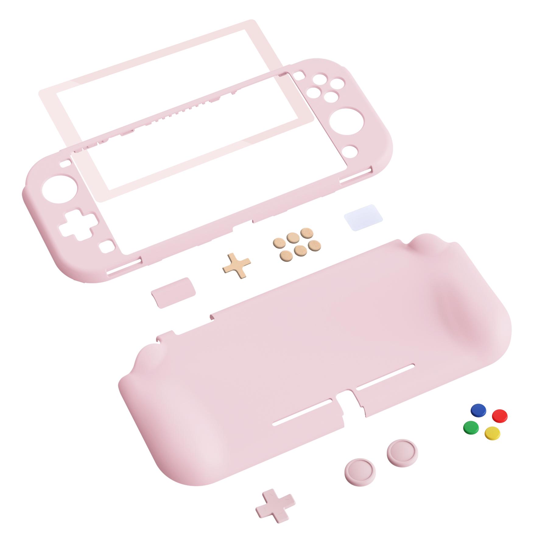 PlayVital ZealProtect Protective Case for Nintendo Switch Lite, Hard Shell Grip Cover for Nintendo Switch Lite with Screen Protector & Thumb Grip Caps & Button Caps - Gaming Accessories