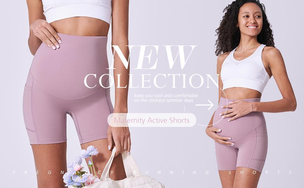 POSHDIVAH 3 Pack Maternity Biker Shorts Over The Belly Summer Comfy Pregnancy Yoga Active Workout Athletic Short Pants 5"/8" summer clothes