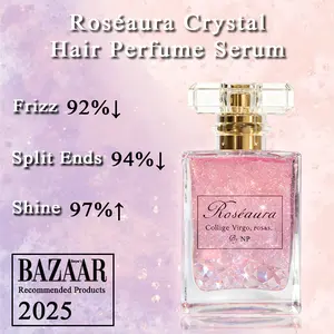 【BAZAAR RECOMMEND 2025】Roséaura & Solarienne Crystal Hair Perfume Serum | Rose Quartz for Attraction & Feminine Power | Citrine for Wealth & Success | Luxury Brand-Inspired Fragrance | Floral & Fruity Notes | Non-Greasy, Nourishing Hair Oil | 50ml