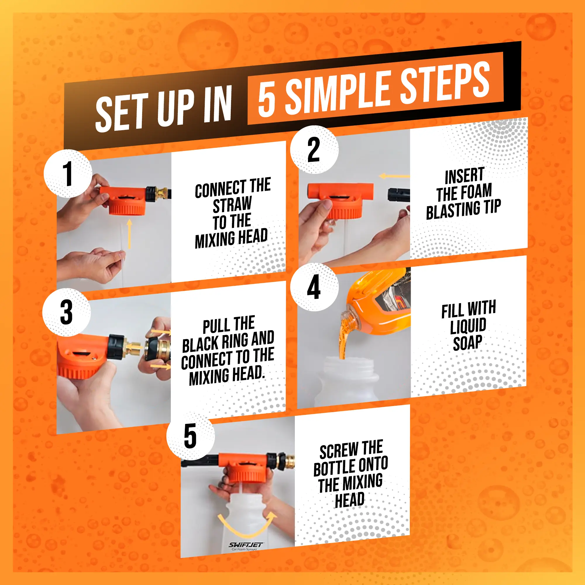 SwiftJet Foam Sprayer with Wash Mitt For Car Washing - TikTok Shop