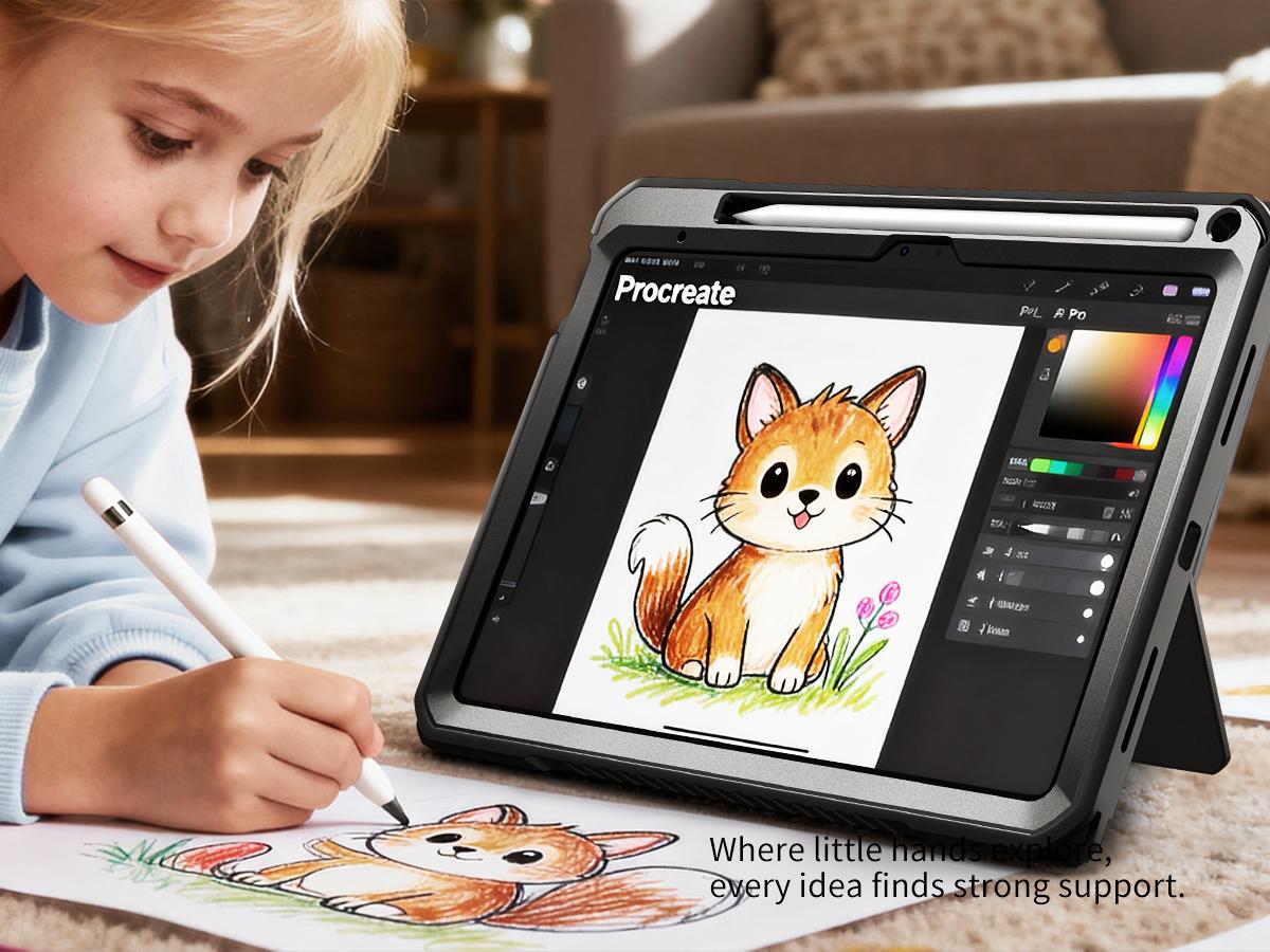 Dexnor Case for iPad (A16) 11th/10th Generation 2025/2022 (11″/10.9″),Rugged Protective Case with 360° Rotating Hand Strap& Stand & Screen Protector & Pencil Holder Shockproof Full-Body Cover Dexnor Case for iPad (A16) 11th/10th Generation 2025/2022 (11″/10.9″),Rugged Protective Case with 360° Rotating Hand Strap& Stand & Screen Protector & Pencil Holder Shockproof Full-Body Cover