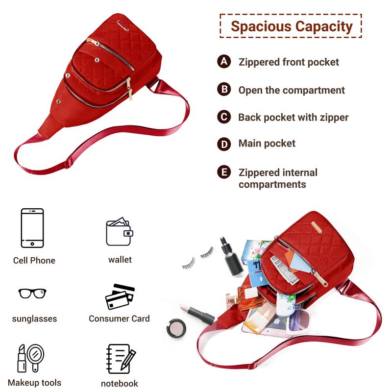 Small Sling Bakpack Crossbody Bags for Women Chest Bag Cross Body Bag Fanny Pack for Outdoors Hiking Traveling,Crossbody Small Sling Backpack Sling Bag for Women Men,Mother's Day Gifts