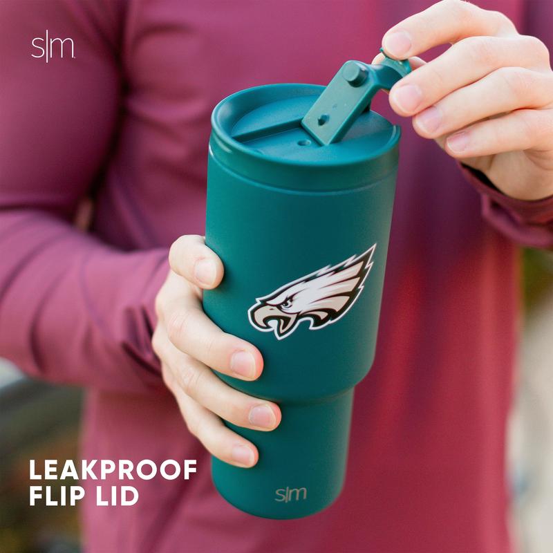 Simple Modern NFL Trek Tumbler 30oz - Flip Lid with Straw - Leak Proof, Dishwasher Safe Water Bottle