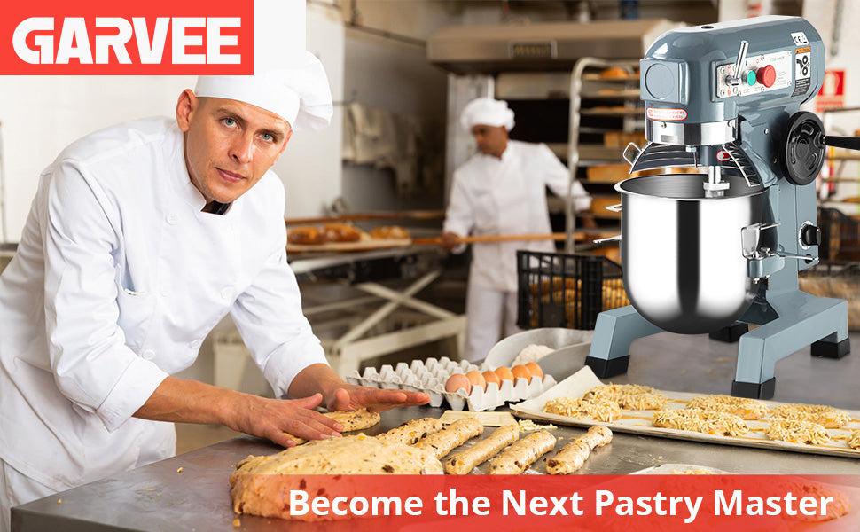 【GARVEE】Commercial Stand Mixer 15Qt with Timing Function, 600W 3 Speeds Adjustable, Stainless Steel Bowl Stand Mixer With Safety Guard, Premium for Schools Bakeries Restaurants Pizzerias