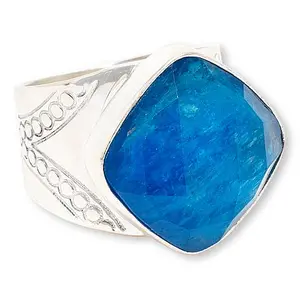 Mine Finds by Jay King Sterling Silver Blue Apatite Ring