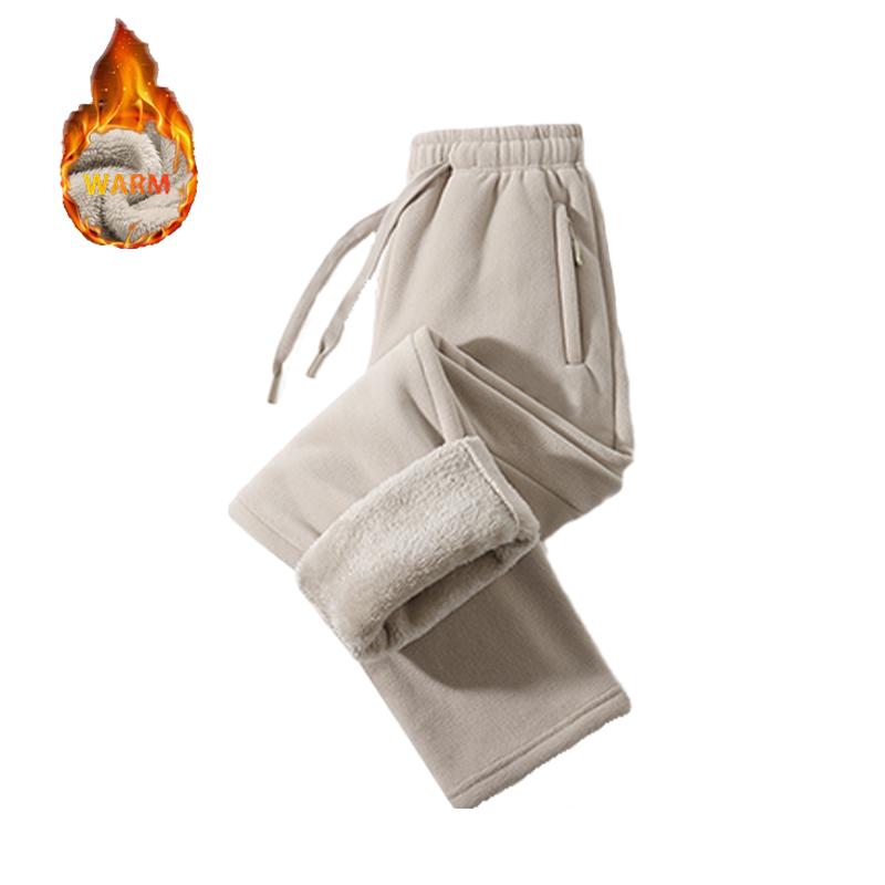 Uni sex fleece lined sweatpants with a brushed interior, flat front cut, zippered pockets, loose fit, perfect for lounging at home/ morning runs/ camping out in the cold Durable Unisex Polyester Casual Pants mensthermal pants