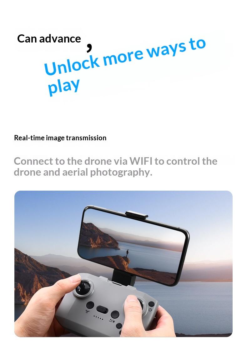 Small UAV Drone Optical Flow Positioning Stable Hovering Flight Dual Camera Aerial Photography Quadcopter Propeller Guard Foldable Design Easy Control Beginner Friendly Outdoor Flying Toy