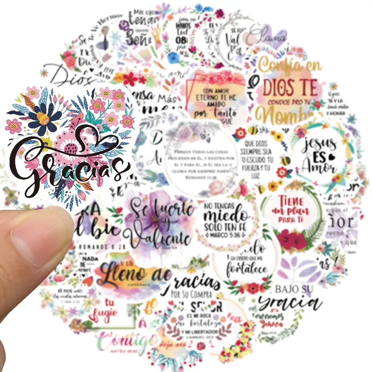 Spanish Motivational Encouragement Stickers, 50pcs Inspirational Stickers for Students, Adults & Teachers, Affirmation Positive Quotes, Positive Affirmations
