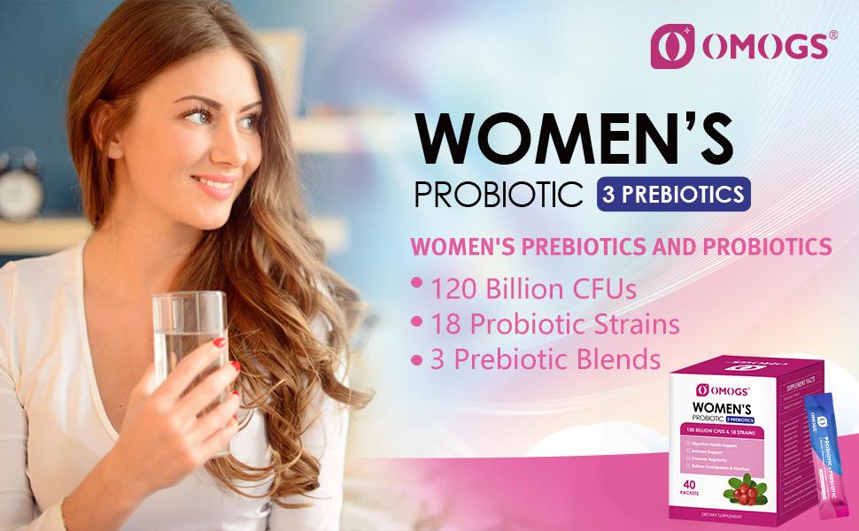 Women's Probiotic,120-Billion-CFUs, 18 Strains, with 3 Prebiotics and Cranberry Extract, Help for Immune Booster, Digestive Health, Gut Health and Vaginal Health Women's Probiotic,120-Billion-CFUs, 18 Strains, with 3 Prebiotics and Cranberry Extract, Help for Immune Booster, Digestive Health, Gut Health and Vaginal Health