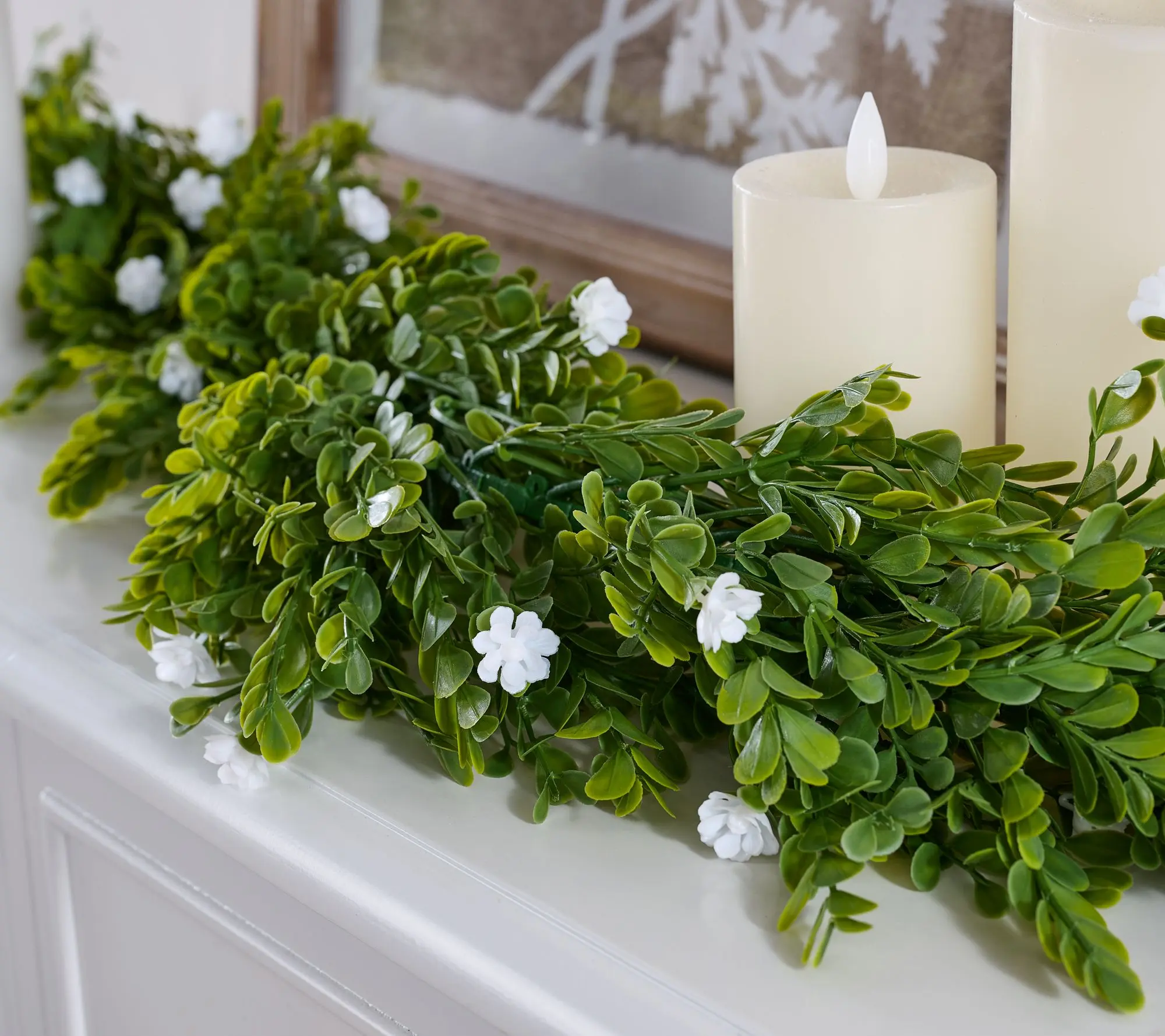 Wicker Park 5' Wispy Floral Indoor/Outdoor Spring Garland Wicker Park 5' Wispy Floral Indoor/Outdoor Spring Garland