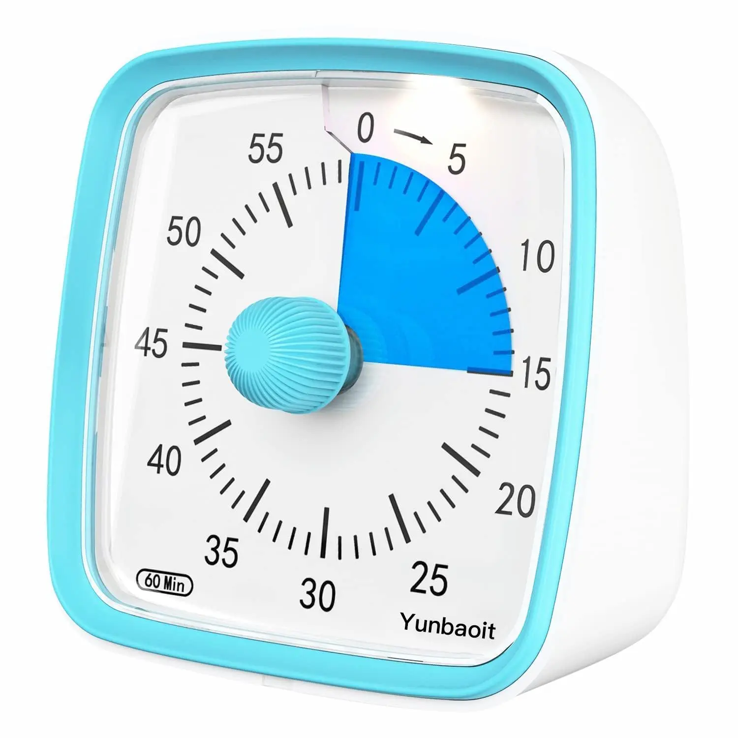 Modern Twist‑Adjust Knob 60‑Minute Silent Kitchen Timer, Soft Pastel LED Indicator & Night Light, Time Aid for Cooking Office Work Focus, Premium Father’s Day Gift