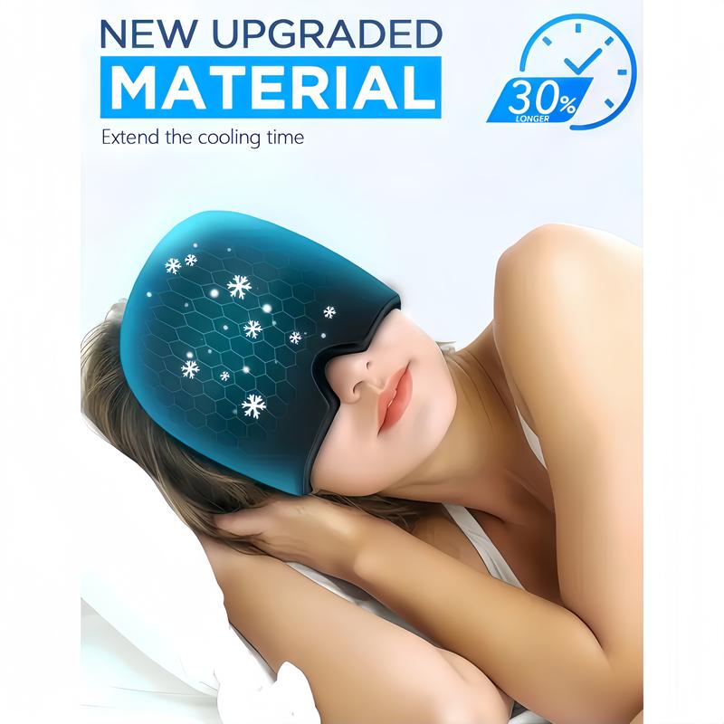 Headache Relief Ice Pack Hat – A Gel Ice Pack Head Wrap That Effectively Relieves Migraines, Stress, And Tension, Suitable For Use In The Office, Before Bed, Or For Everyday Relief At Home.