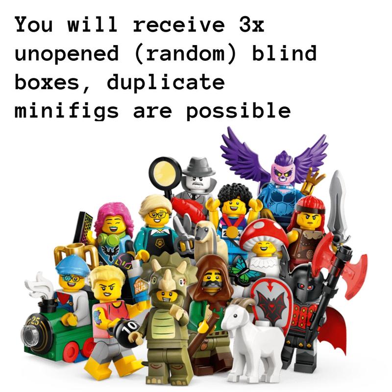 3x LEGO Series 25 Minifigure 71045 Boxes