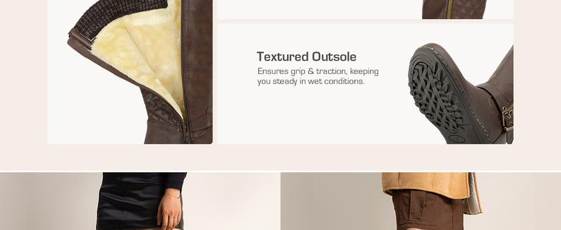 DREAM PAIRS Women's Faux Fur Knee High Boot Round Toe Fall Winter Boots