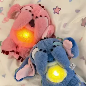 New Soothing Music Doll Breathing Toy Companion Sleep Aid Baby Children Plush Electronic Pet Teddy Bear with Realistic Breathing Action & Lighted Music Infant Sensory Gift for Kids