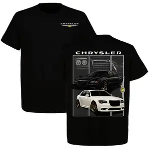 [100% Cotton] Chrysler 300C Graphic T-Shirt – Muscle Car Tee With HEMI Engine Design, Classic Mopar Streetwear Top Menswear Car Enthusiast Gift For Men, Father's Day