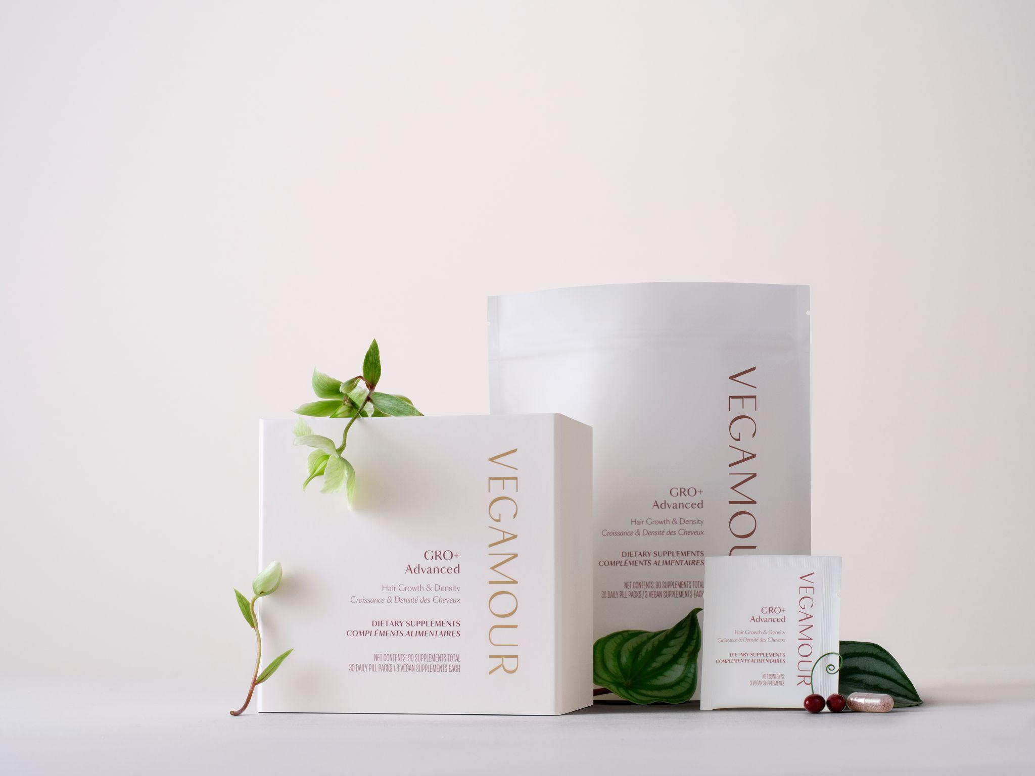 Vegamour GRO+ Advanced Hair Growth & Density Supplements | MD-Formulated Dual-Pill System, Reduces Hair Shedding, Promotes Fuller, Thicker Hair in 30 Days, Vegan