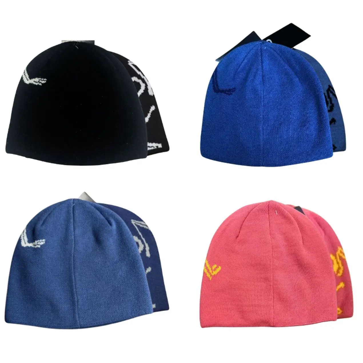 Unisex Acrylic Knit Beanie - Bold Graphics, Replica Figure, Warm Soft, Hooded Winter Hat for Skiing, Outdoor Sports, Every Day