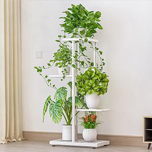 4 Tier 5 Potted Plant Stand Metal Multiple Flower Pot Holder Shelf Indoor Outdoor Planter Display Shelving Unit for Patio Garden Corner Balcony Living Room Deals For You Days