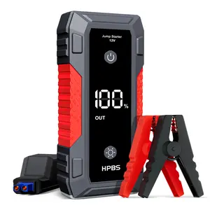 HPBS 4000A Emergency Car Battery Jump Starter (10.0L Gas/8.0L Diesel) with Air Compressor & LED Light - Also Packs a 20000mAh Power Bank for Cars, Trucks, Powersports