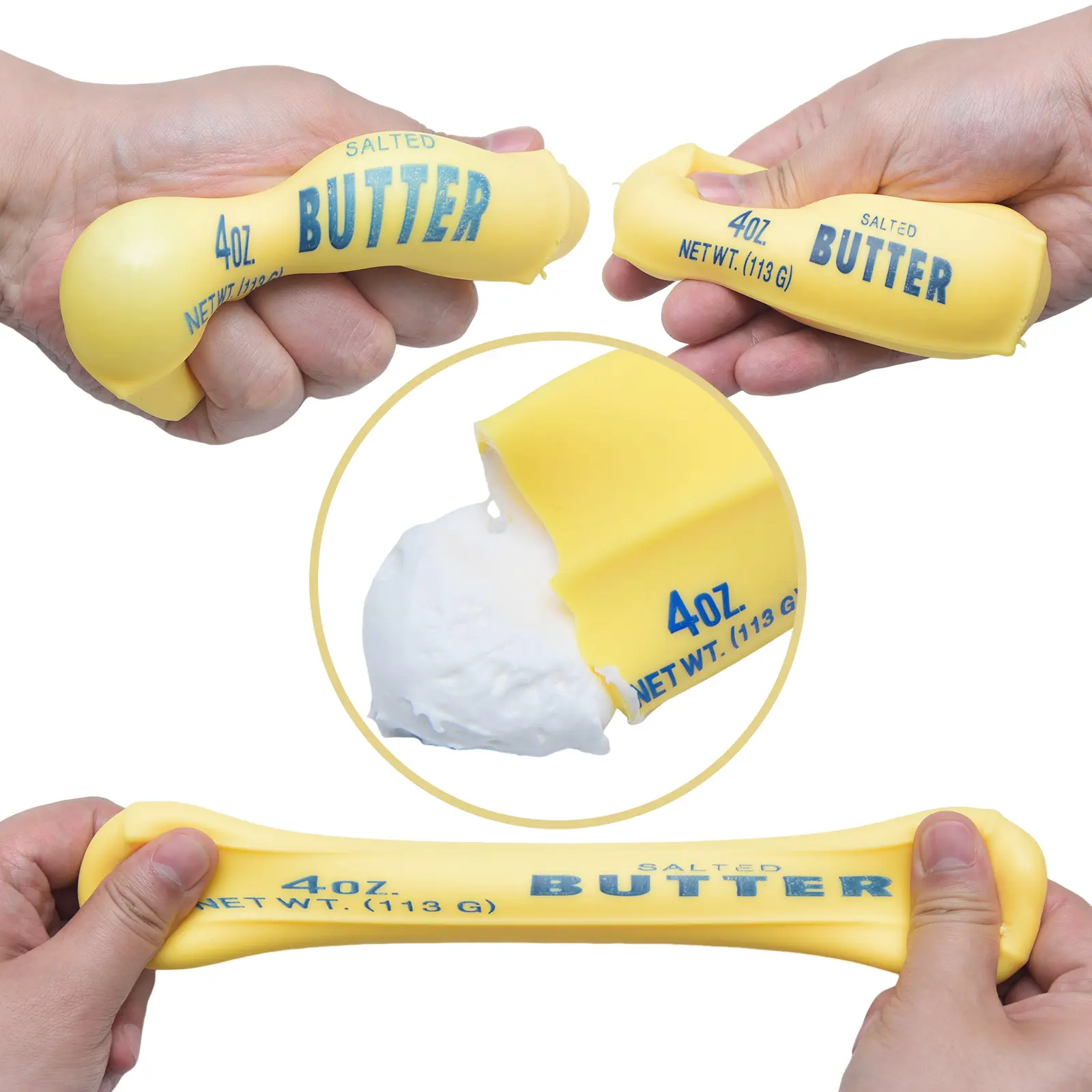 2026 New Squish  Stress Relief , Flour Filled Soft Fidget  with Memory Foam Texture, Durable Non-Toxic Sensory Play  for Adults and Kids Ages 3+ butter squishy toy