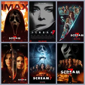 Scream 7 (2026) horror movie poster, modern film art print, canvas print poster, gift poster, movie fan collectible