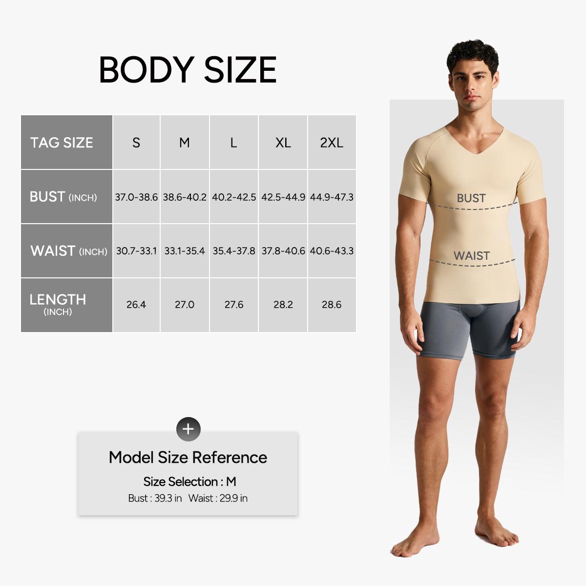 Nebility Mens Invisible Shaping Compression T-Shirt – V-Neck, Quick-Dry, Stretchy Short Sleeve with a Slim-Fit, Smooth Look Under Any Outfit
