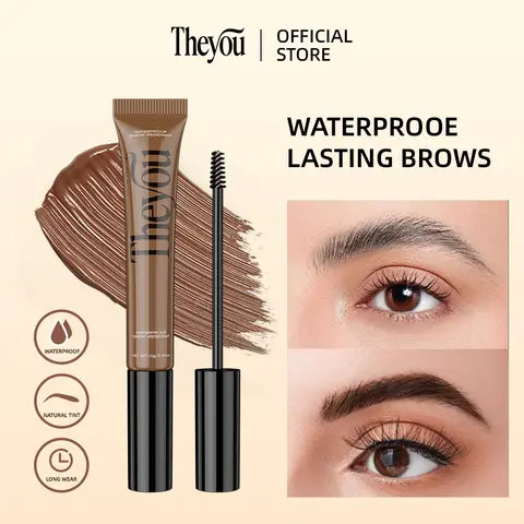 Theyou Tinted Eyebrow Gel - Waterproof Regular Edition Single Item with Micro-Fibers for Natural Fluffy Brows, Long-Lasting Smudge-Proof for All Skin Types Everyday Makeup