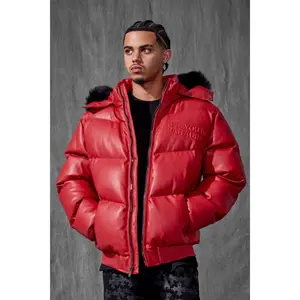 SYIP PU PUFFER WITH EMBOSS JACKET RED 91665