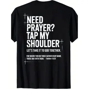 Need Prayer Tap My Shoulder Bible Verse Christian T-Shirt
