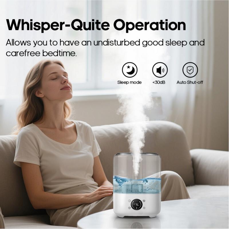 5L Top Fill Humidifier - Ultrasonic Cool & Warm Mist for Large Room, Super Quiet Humidifiers with Essential Oil Diffuser, 360° Nozzle & Auto Shut-Off for Bedroom Baby Nursery Plants Home 5L Top Fill Humidifier - Ultrasonic Cool & Warm Mist for Large Room, Super Quiet Humidifiers with Essential Oil Diffuser, 360° Nozzle & Auto Shut-Off for Bedroom Baby Nursery Plants Home